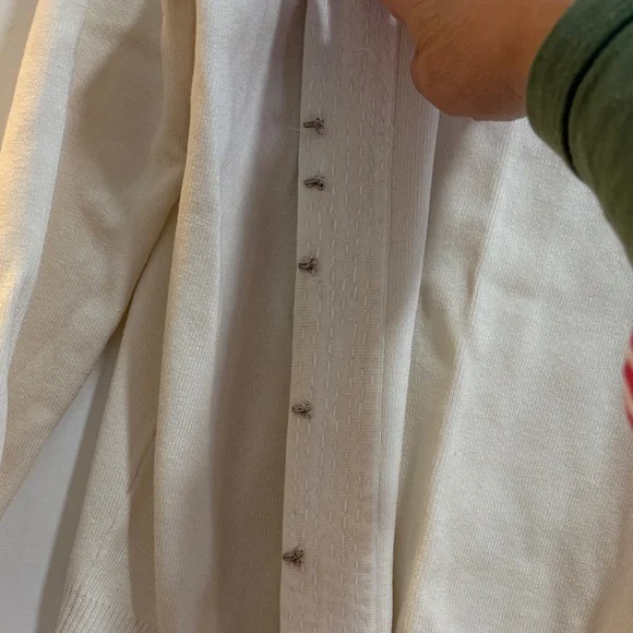 EVIE Ivory Cardigan with Pearl Embellishments - Picture 5 of 8